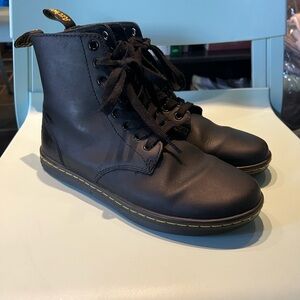 Dr. Marten Black Leather Lace-Up Boots